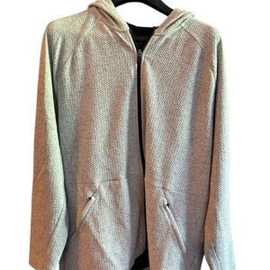 01 ALGO Men's XL Gray Hooded Windbreaker Jacket Casual‎ Fall